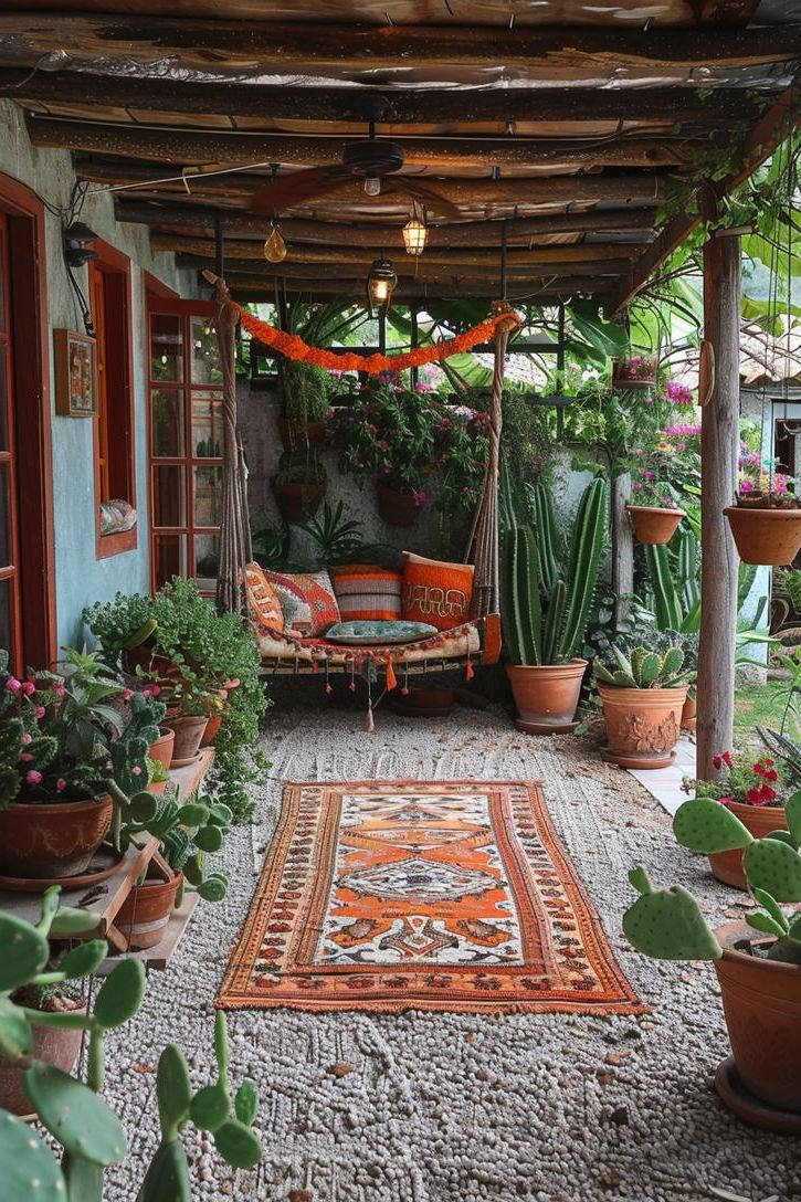 5. Desert Cacti Gravel Patio Look - photo 3