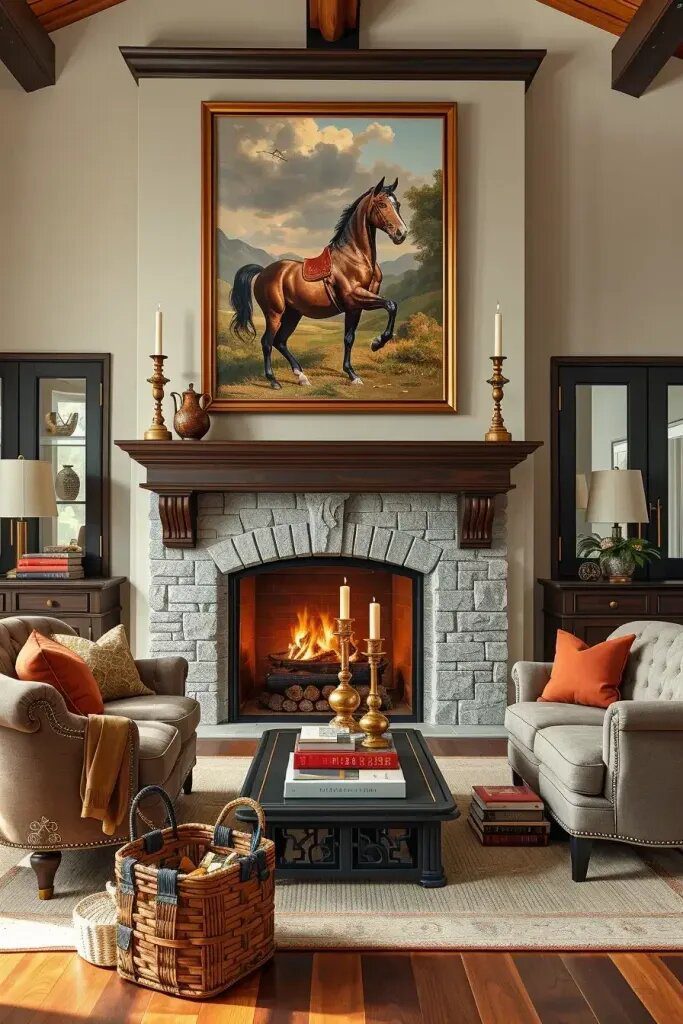 Mantel and Fireplace Ideas Inspired by Ralph Lauren