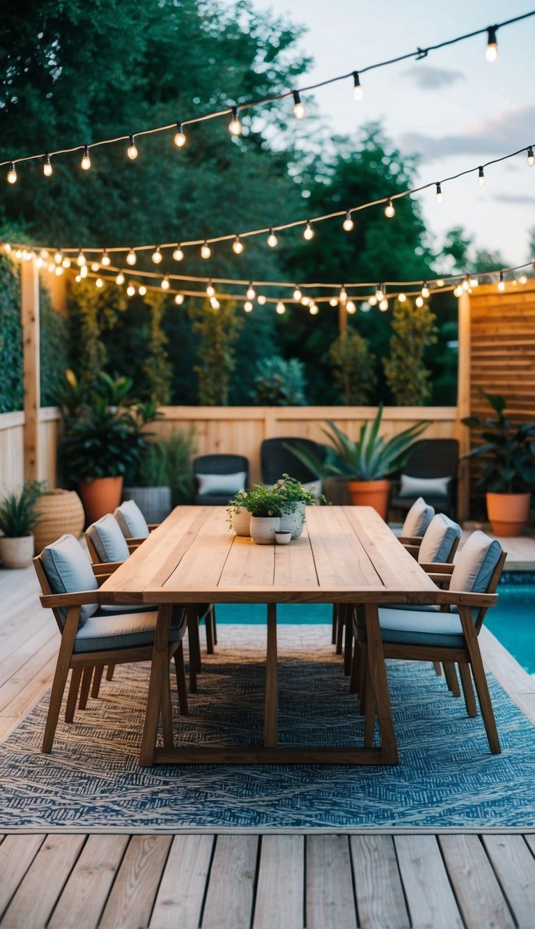 12. Add a dining area for outdoor meals