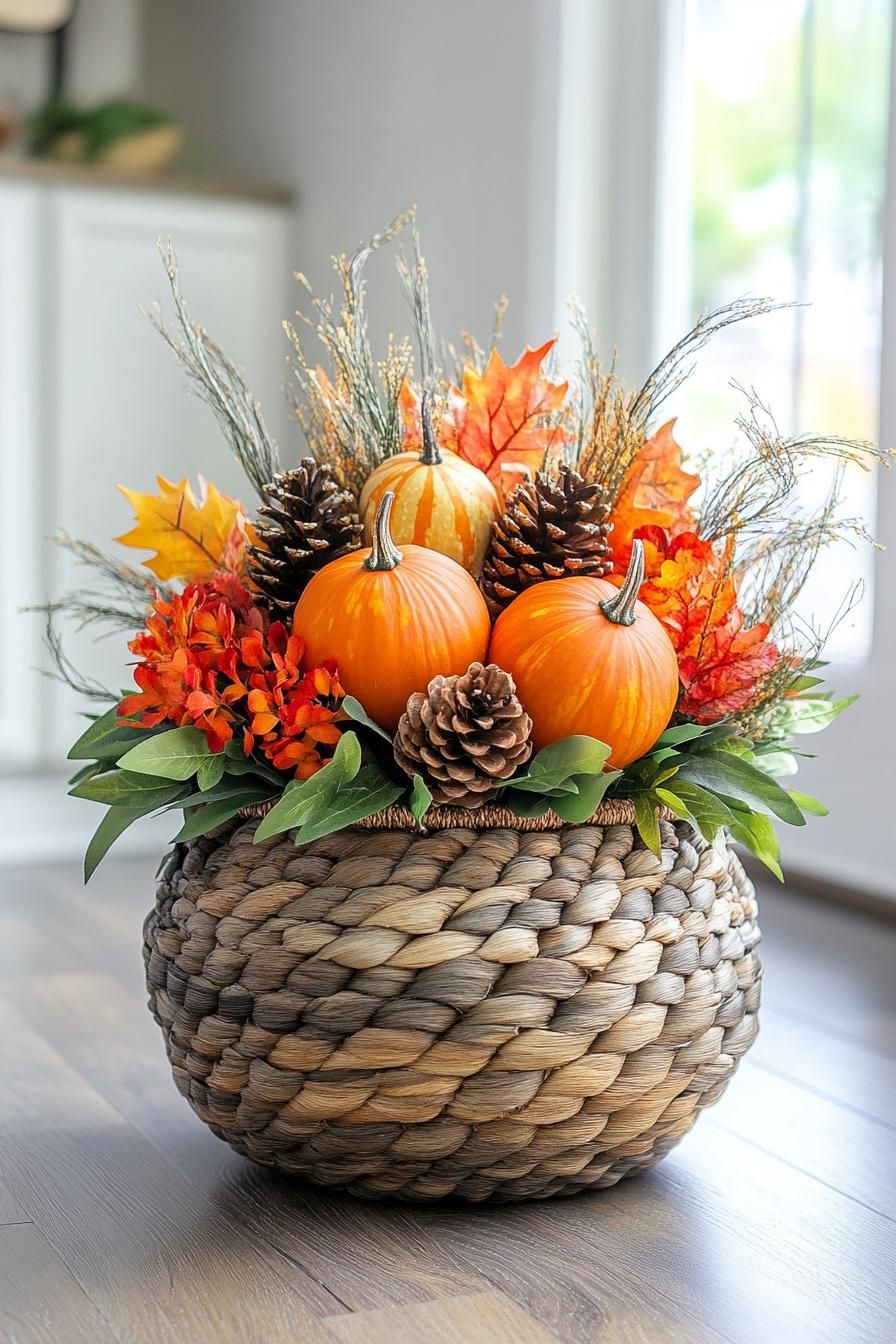 3. Styling Woven Baskets for Fall