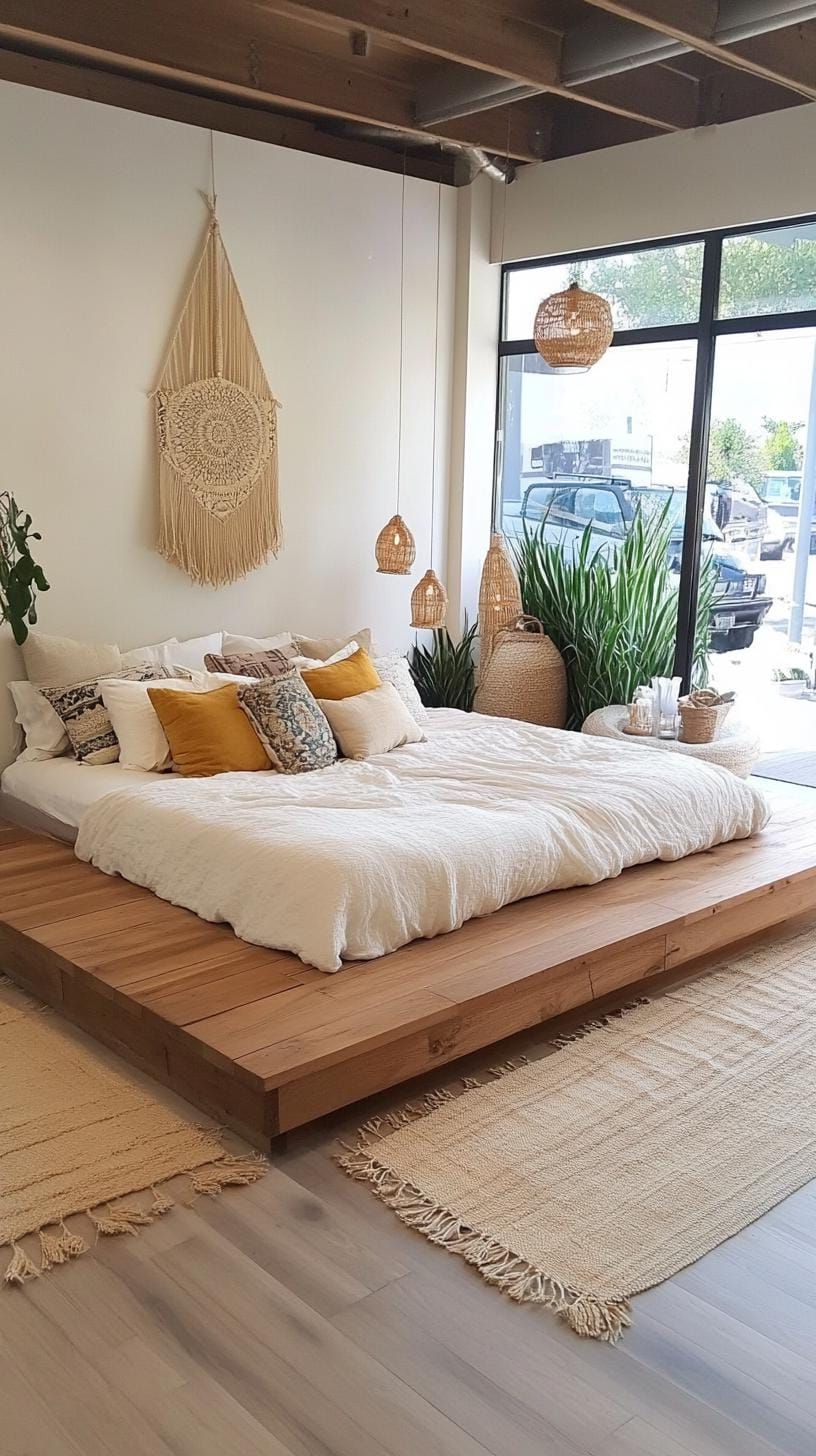 1. Layered Neutral Tones with Wooden Platform Beds - photo 4