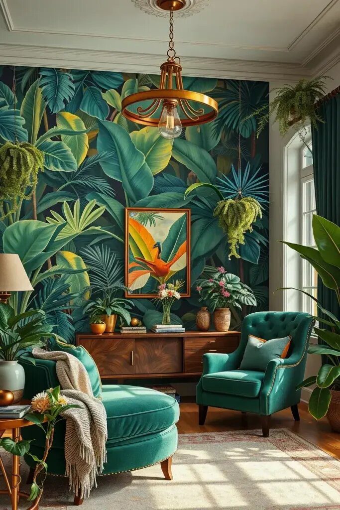 Bold Jungle Murals for a Tropical Accent Wall - photo 2