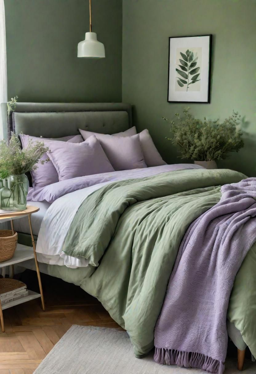 4. Sage Green And Lavender Pairing