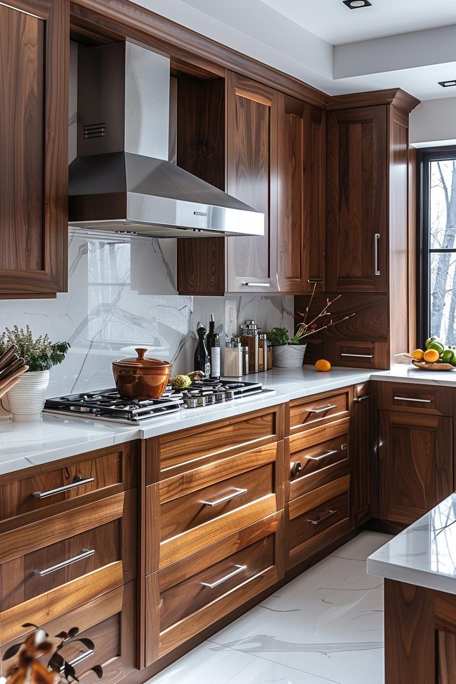1. Walnut and White Quartz Combo - photo 2