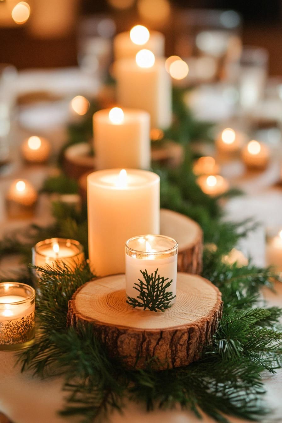 5. Wood Log Slice Centerpieces - photo 3