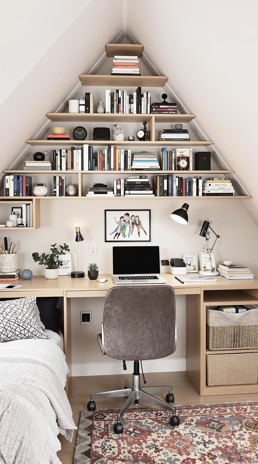 7. Combined Desk and Shelving Unit