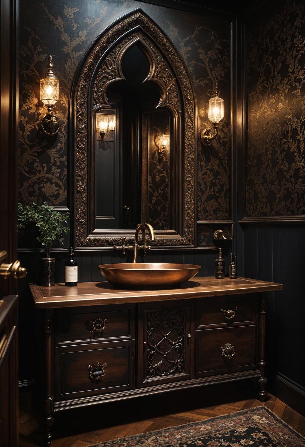 12. Gothic Revival Vanity for Dramatic Style - photo 3