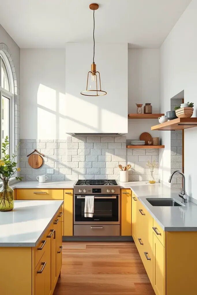 Muted Yellow Cabinets for a Minimalist Kitchen - photo 2