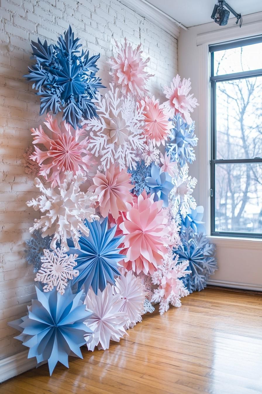 6. Whimsical Snowflake Wall Art Ideas