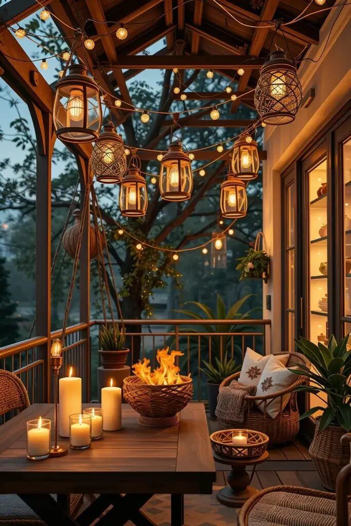 Candles, Lamps, and Fire Bowls for Ambiance