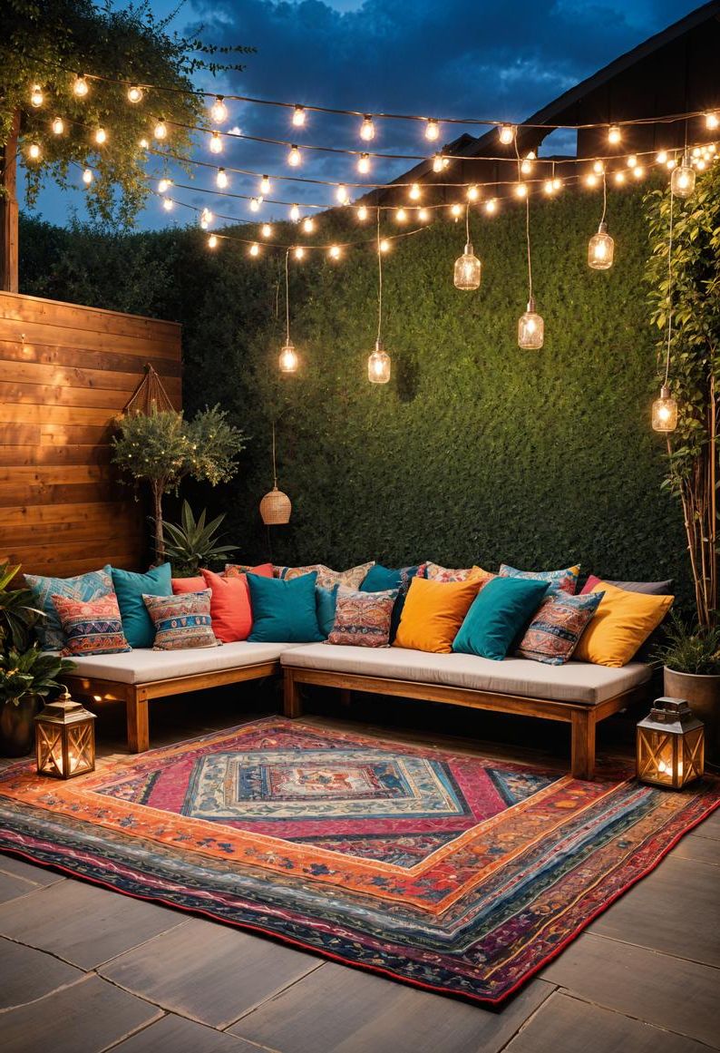 1. Boho Chic Concrete Patio Ideas - photo 2