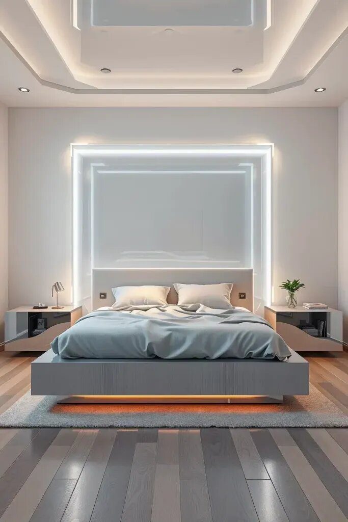 Transparent Bed Frames With Hidden Support
