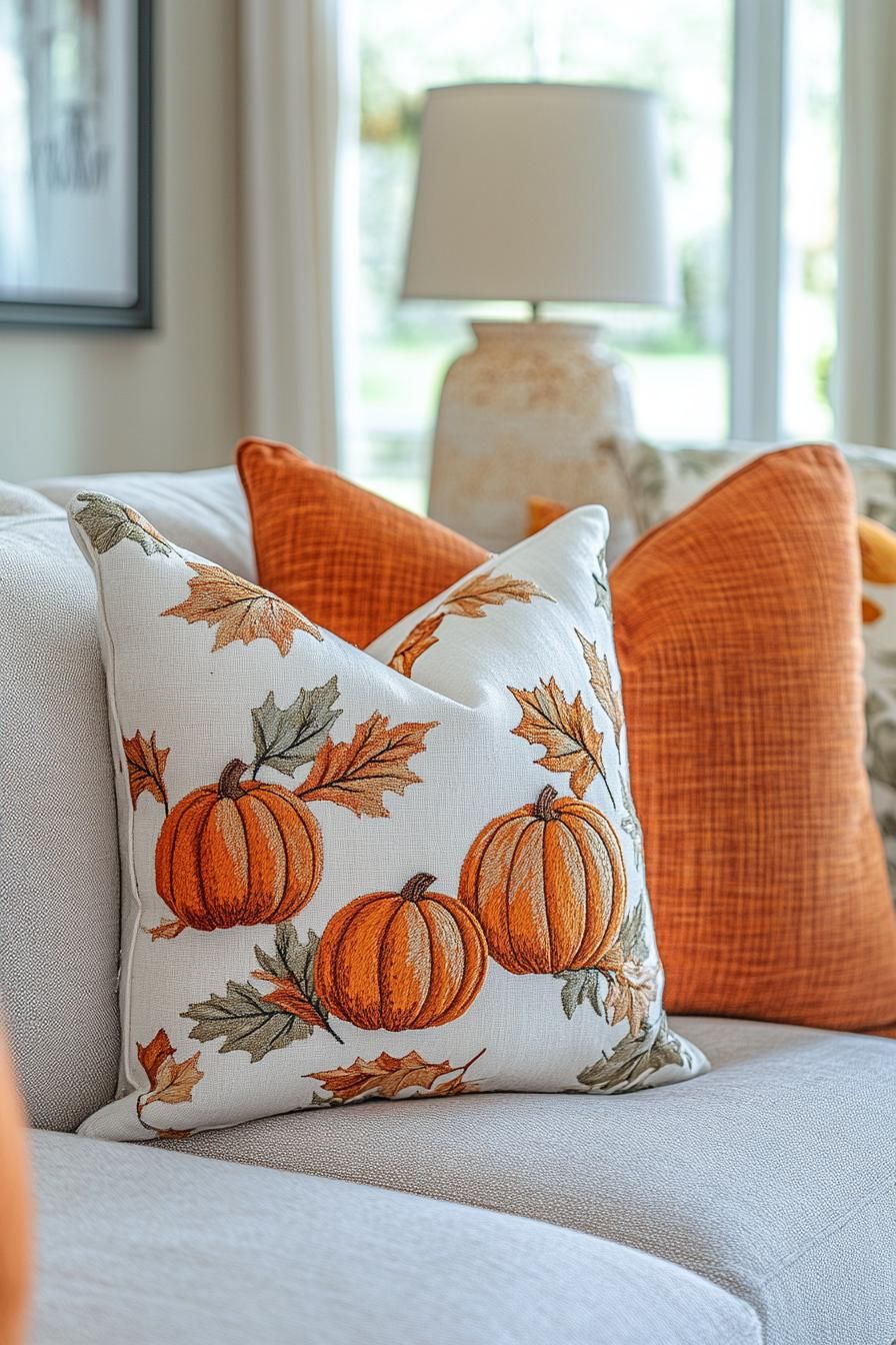 4. Fall-Themed Throw Pillow Ideas - photo 3