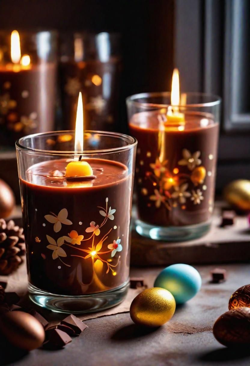 14. Chocolate-Scented Easter Candle Jars