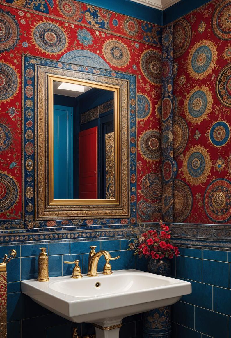 10. Classic Eastern Textile Wallpaper
