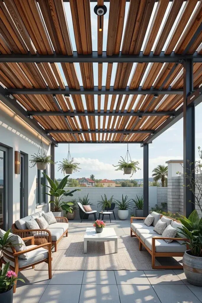 Metal Shade Structures for Architectural Style