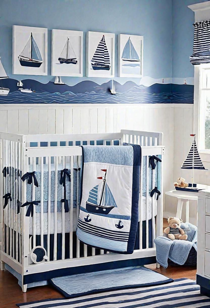 1. Nautical Baby Boy Nursery Design