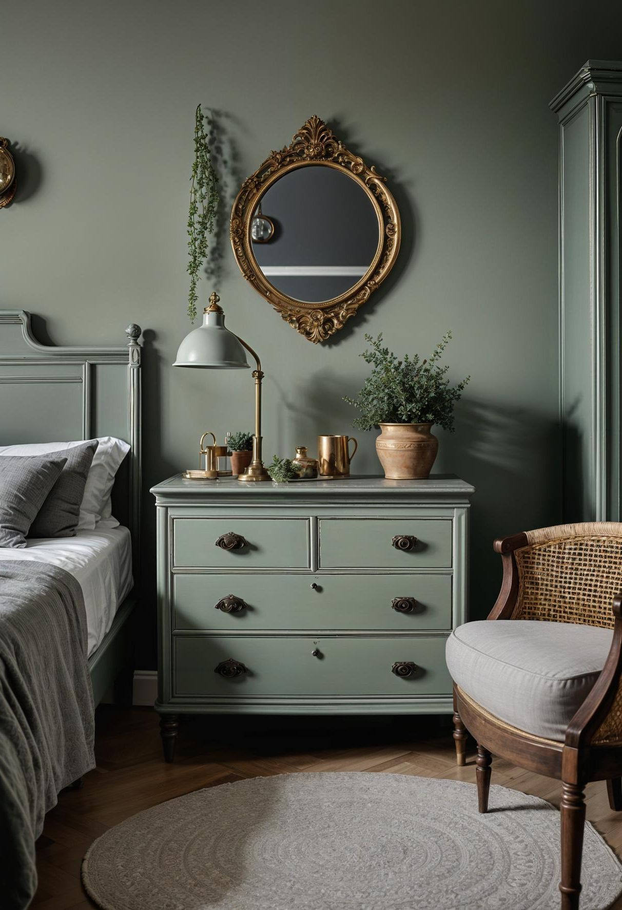 12. Sage Green Dresser for Retro Style - photo 2