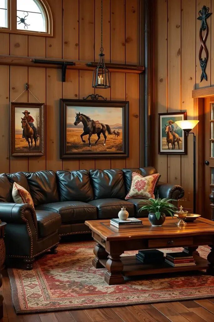 Pairing Leather and Wood for Cozy Western Style - photo 2
