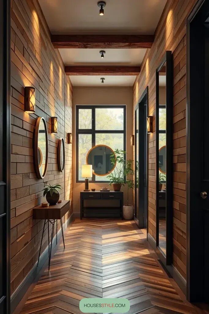 Stylish Black-Framed Mirrors in Rustic Spaces - photo 2