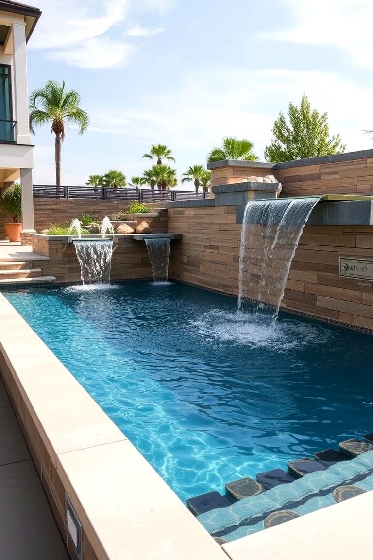 18. Plunge Pool with a Water Feature