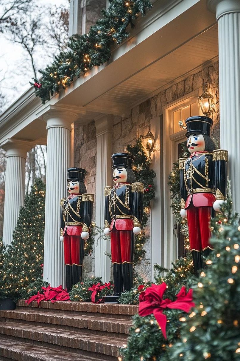 17. Oversized Nutcracker Statues Outdoors