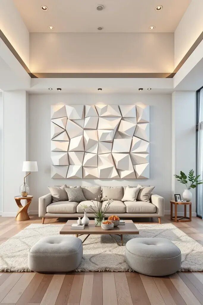 8. Bring Texture With 3D Geometric Wall Panels - photo 2