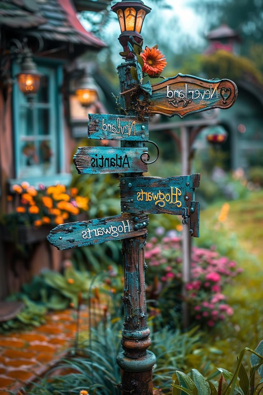 7. Whimsical Signposts to Mythical Places