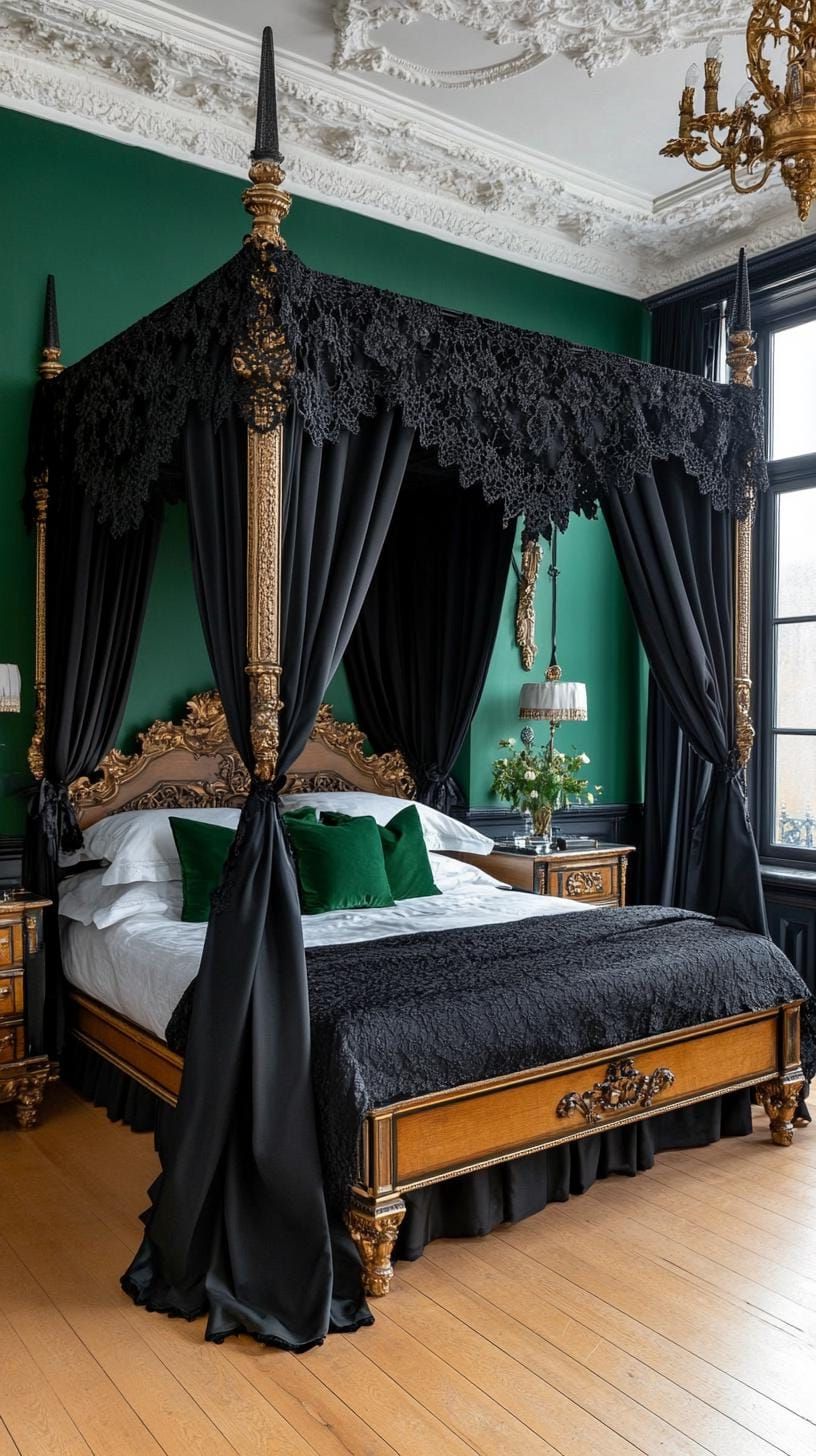 5. Gothic Glamour Bedroom Design Idea - photo 2