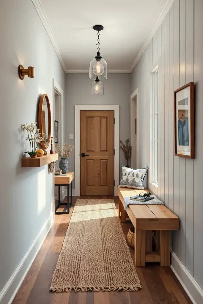 Cozy Rustic Ideas for Narrow Hallways
