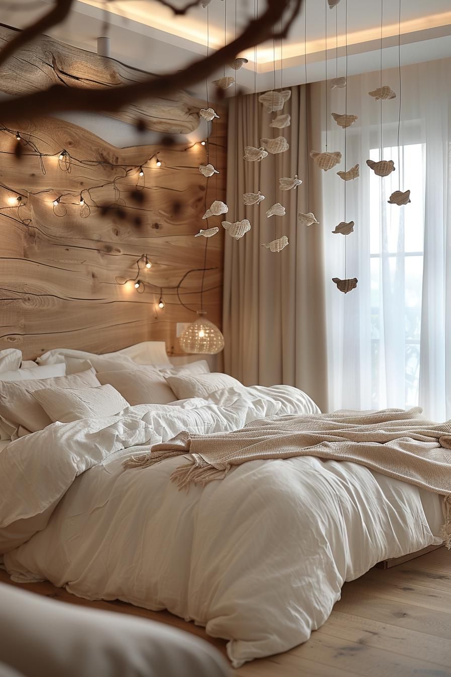 18. Boho Coastal Driftwood Ceiling Mobile - photo 2