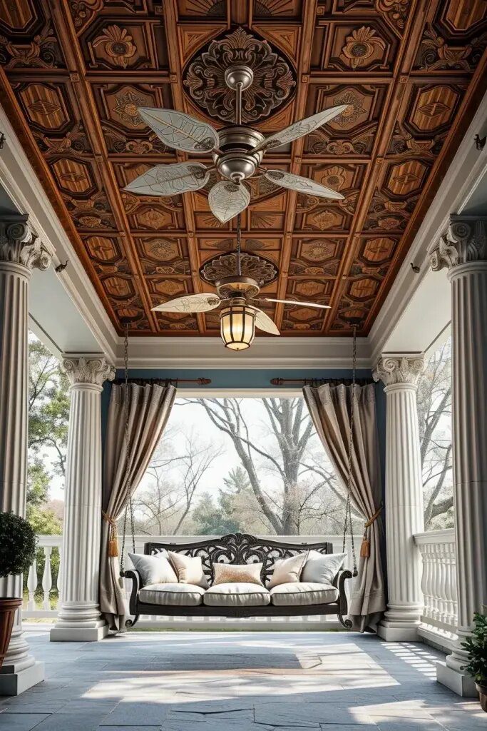 Dramatic Ceiling Art Above the Swing - photo 2