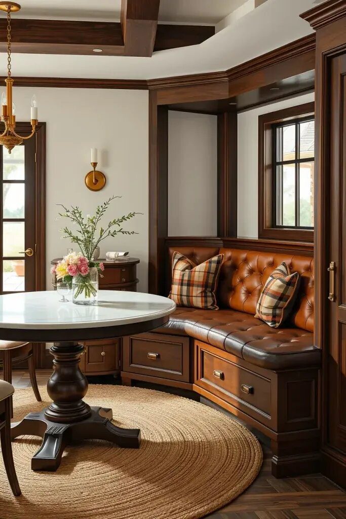 Built-In Banquettes with Plush Cushions