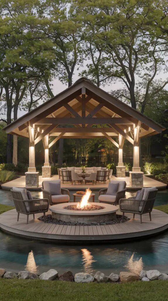 Fire Pit Pergola Designs for a Stylish Retreat - photo 2