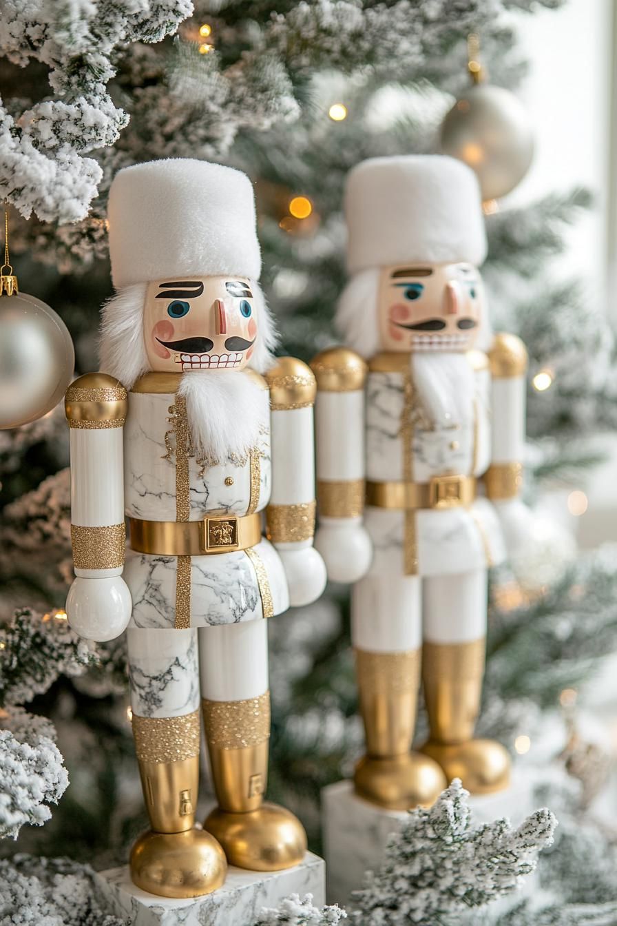 11. Marble and Brass Nutcracker Ideas