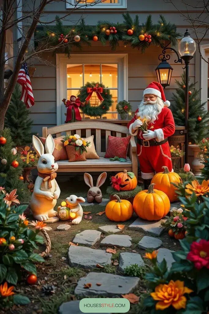 Seasonal Figurines for Holiday Garden Decor
