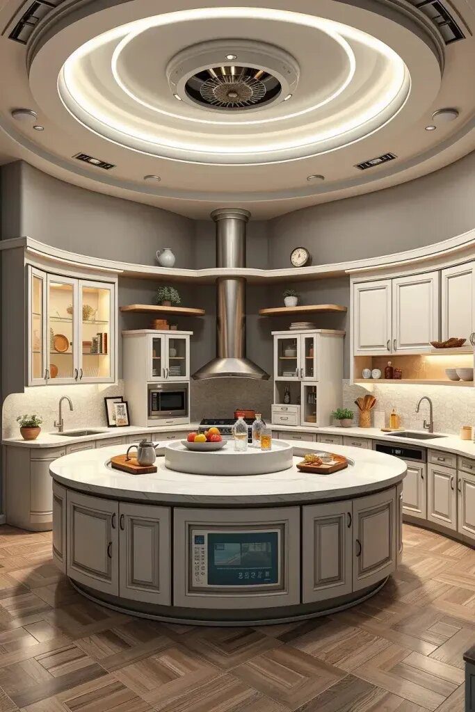 Revolutionize Your Kitchen Experience: Circular Kitchens with Rotating Storage