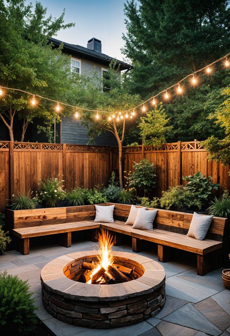 3. Rustic Patio Design With Reclaimed Wood