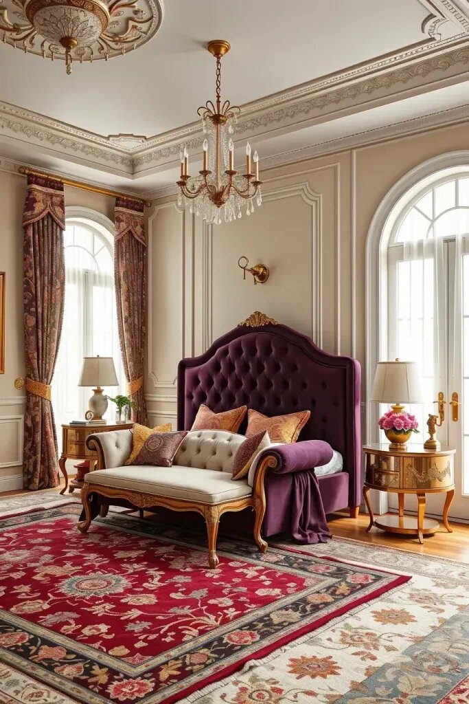 Sophisticated Plum and Cream Bedroom Styles