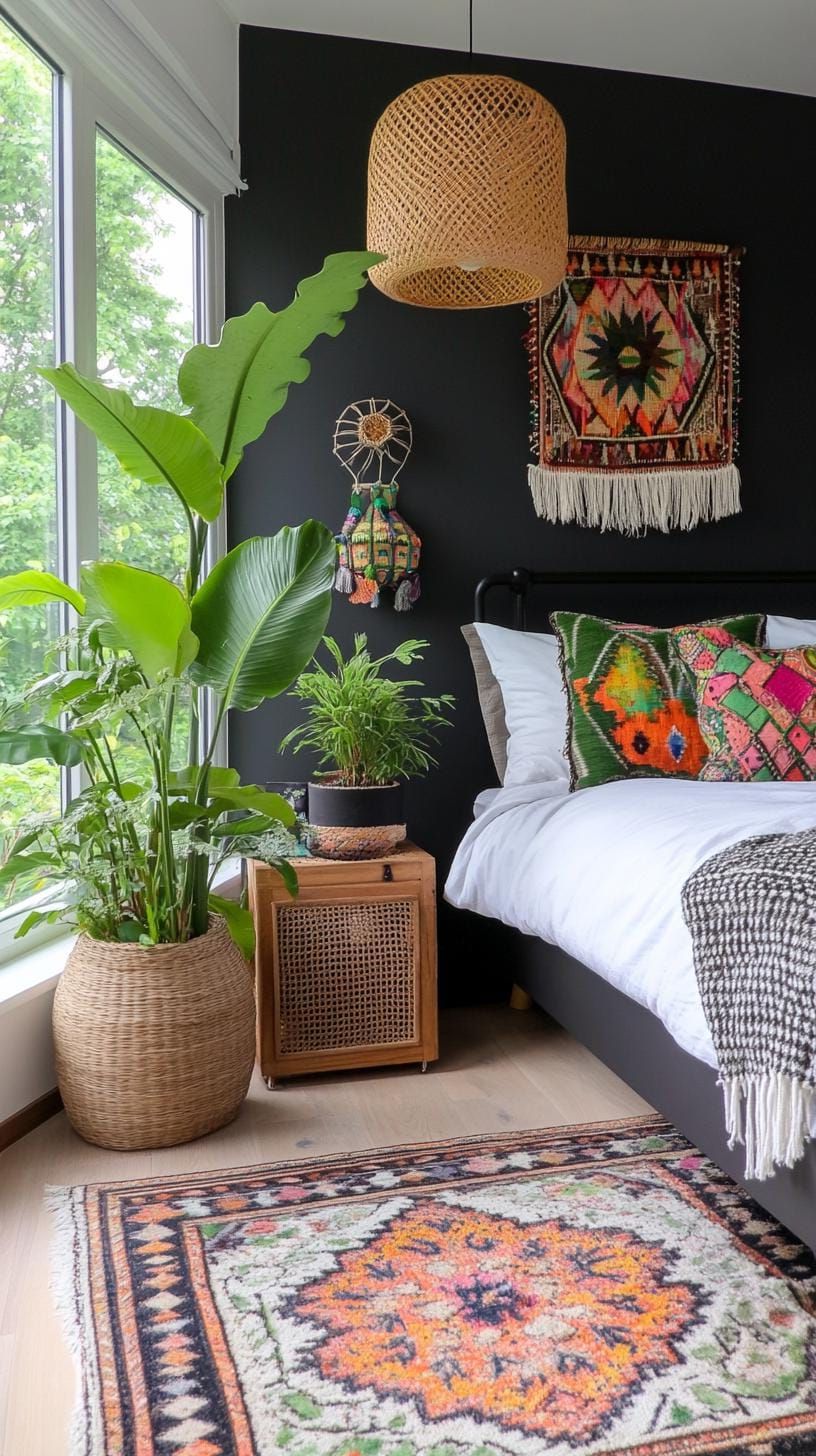 16. Bold Black and Boho Contrasts - photo 3