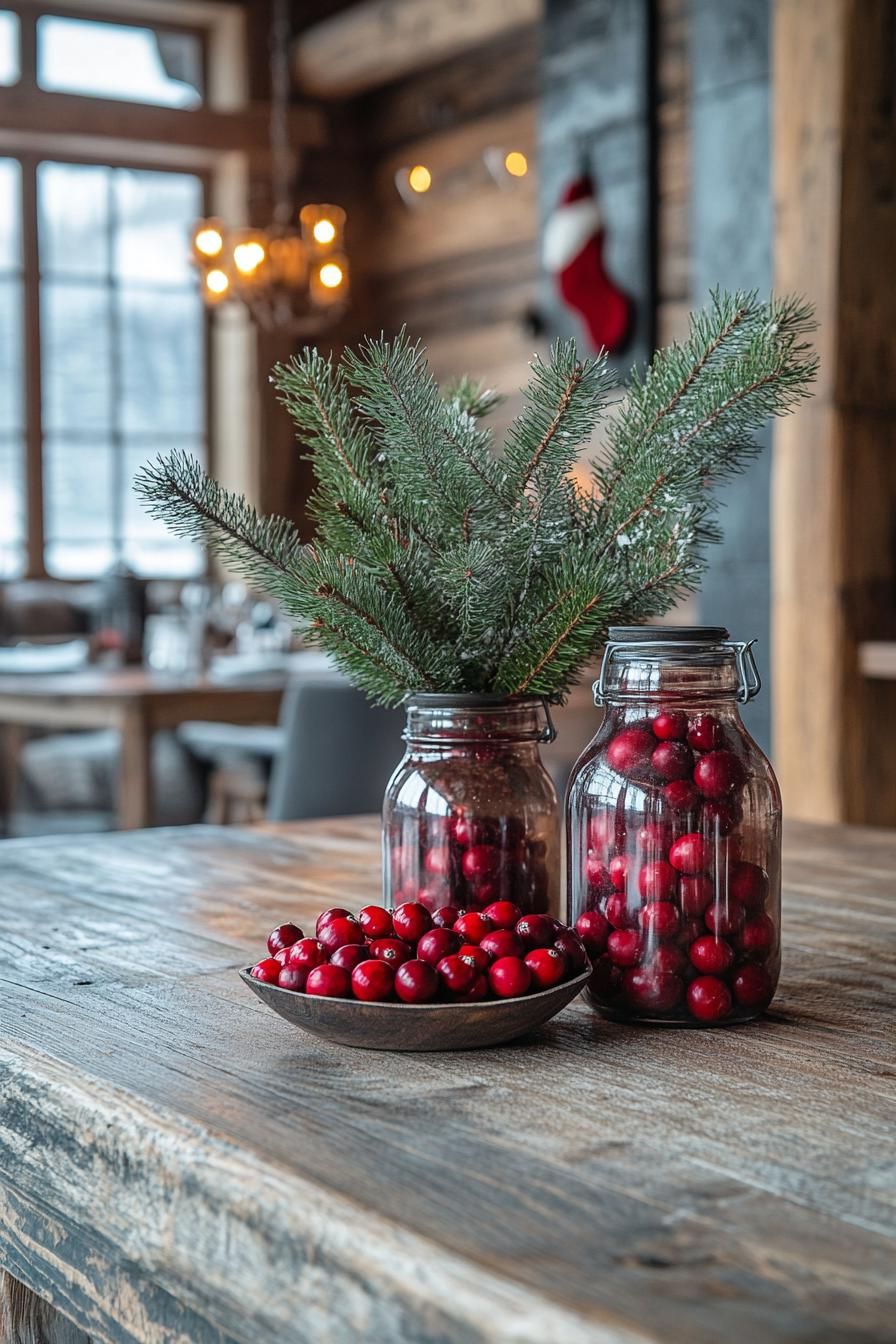 6. Mason Jar Christmas Table Centerpieces - photo 2