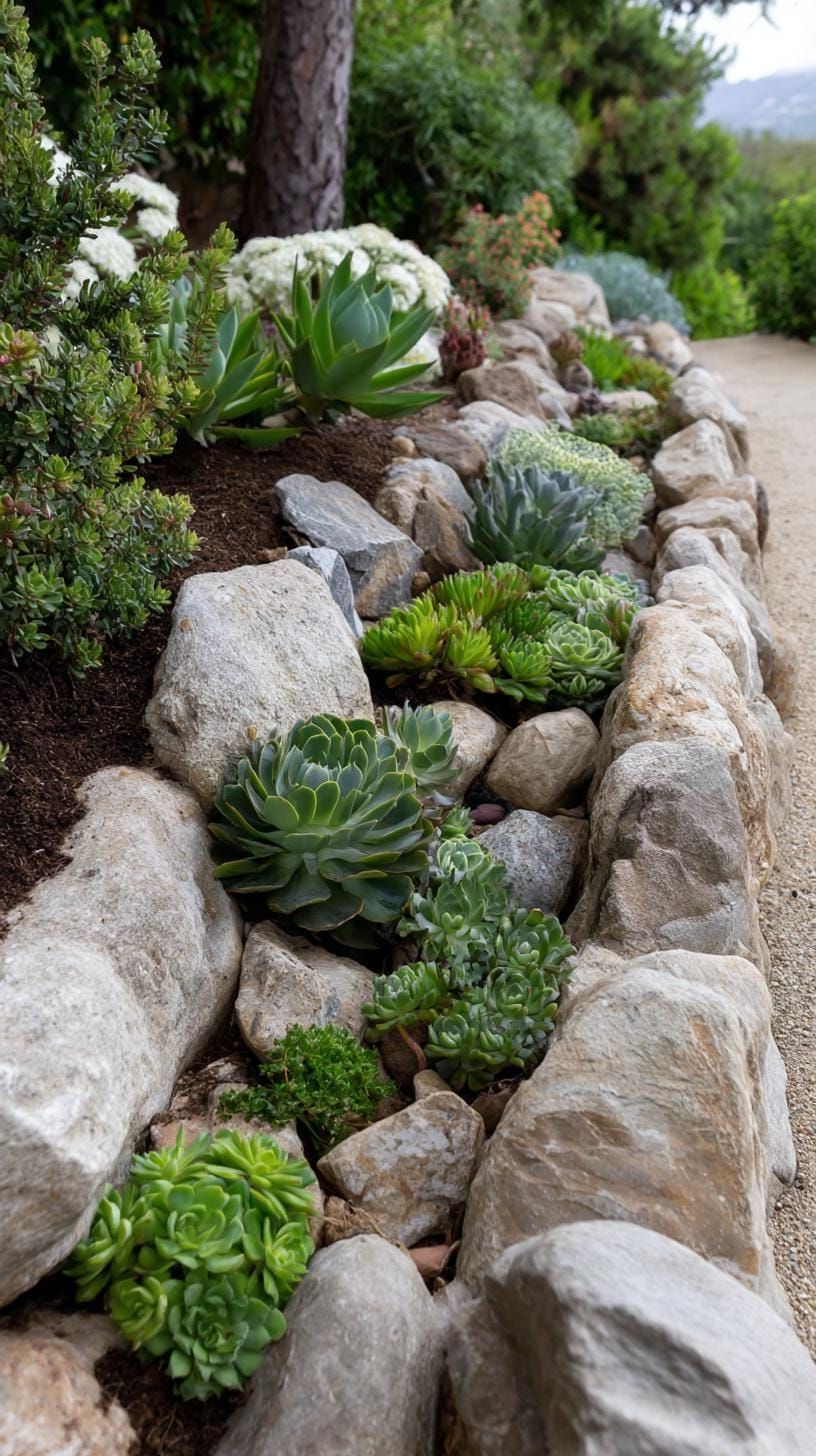 23. Cozy Rock Garden Filled with Succulents - photo 2