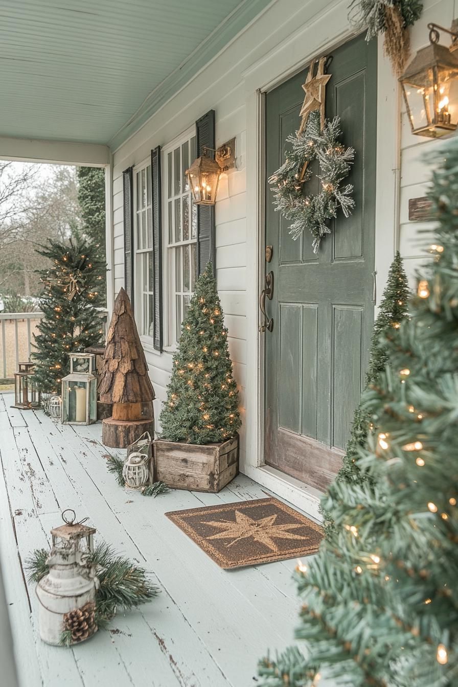 16. DIY Farmhouse Christmas Porch Look - photo 2