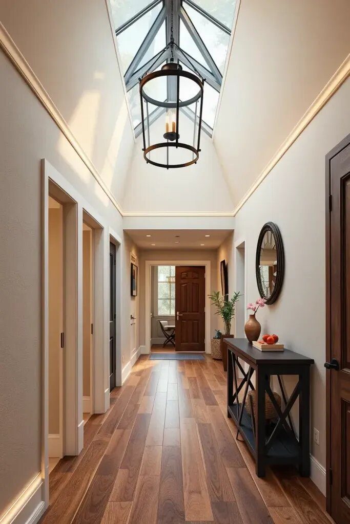 Layering Natural Light in the Hallway