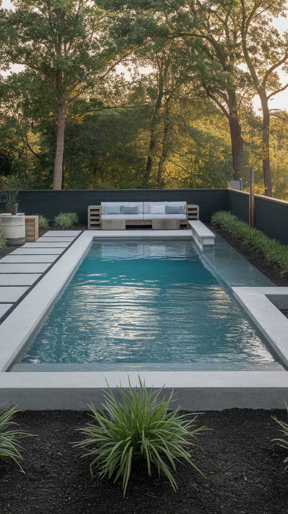 Clean-Lined Concrete Basin Pool