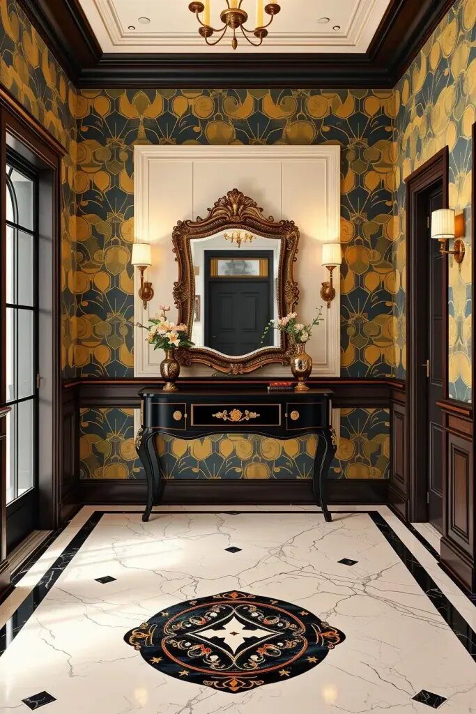 Sophisticated Art Deco Touches for Hallways