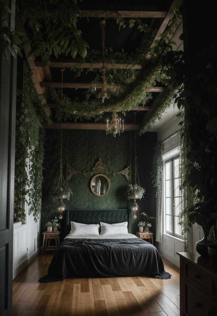 10. Dark Botanical Corner Styling - photo 3