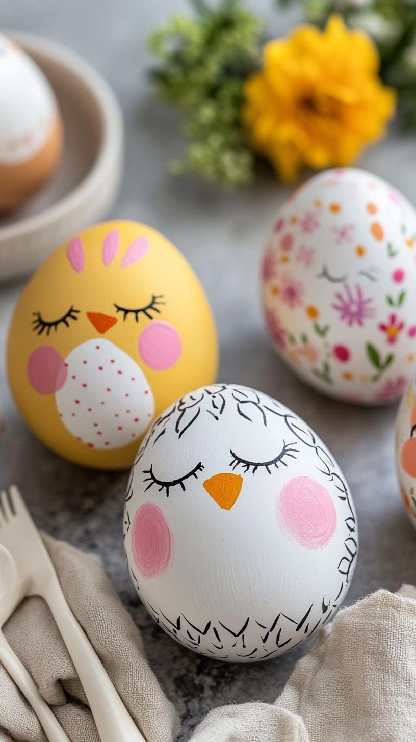 9. Whimsical Chick And Bunny Eggs - photo 2