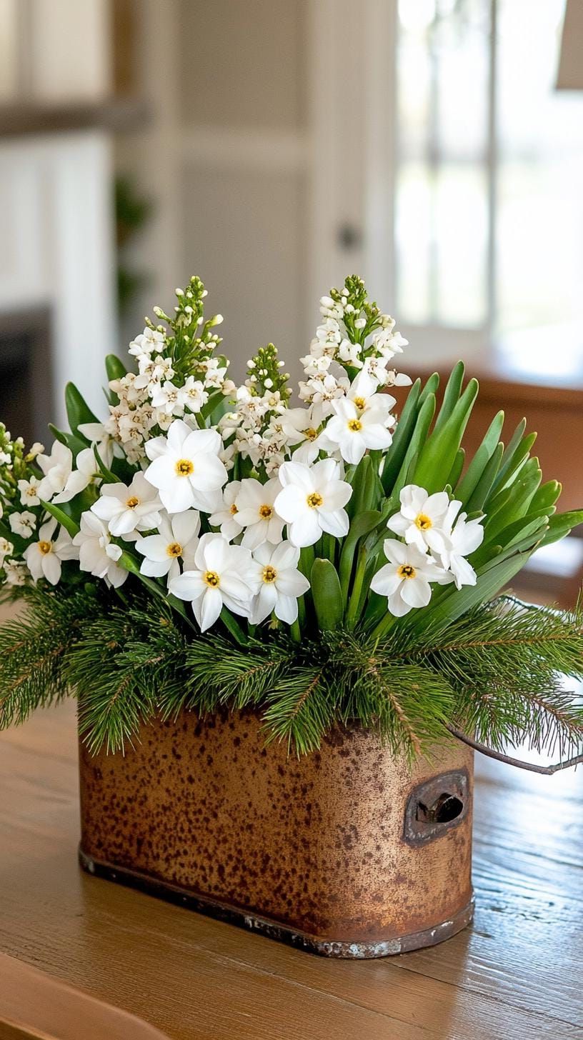 11. Winter Arrangements in Tea Tins