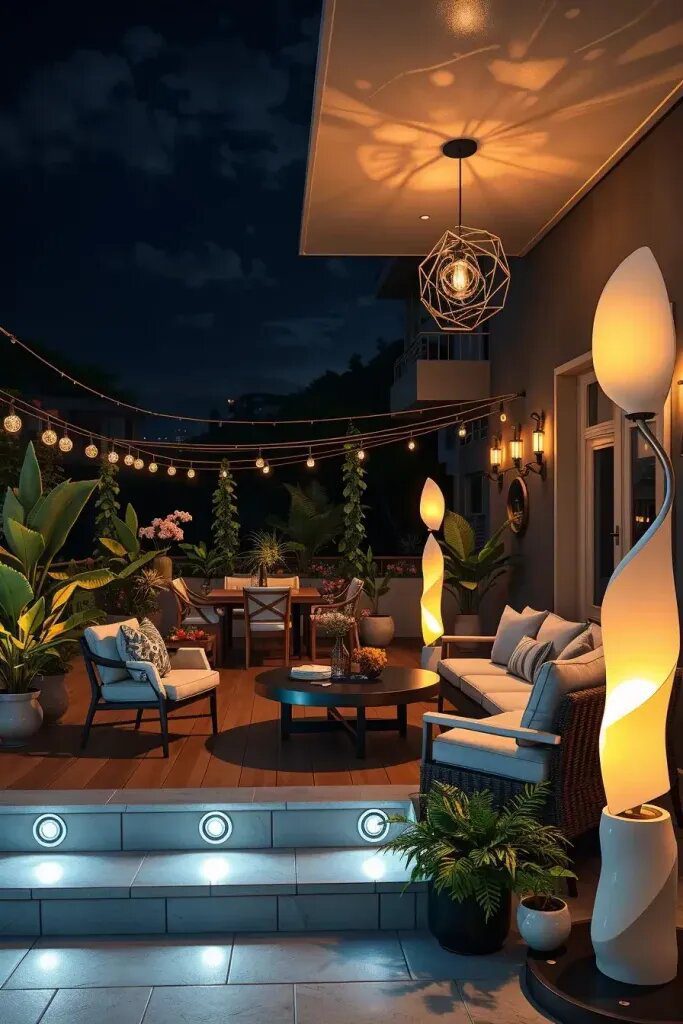 Statement Lighting for Nighttime Luxury